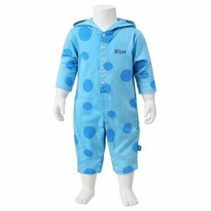 VTG Y2K 2000 Blue's Clues Hooded Romper KidsHeadquarters Blue Polka Dot 18M RARE